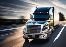 Semi-truck speeding down an Alabama Highway