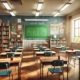 AI Generated Well-Lit Classroom for First Day of School