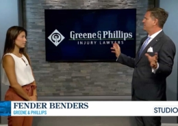 Chelsey Sayasane and David Greene on set of Studio 10 talking about Fender Benders