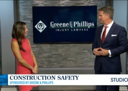 Chelsey Sayasane and David Greene on Studio 10 talking about Construction Accident Law