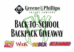 The Greene & Phillips Back to School Backpack Giveaway with WBLX and WDLT